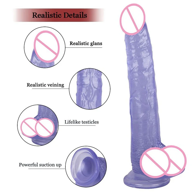 Super Huge Dildo Thick Giant Realistic Dildo Anal Butt With Suction Cup Big Soft Penis Sex Toy For Women 30.5*5Cm