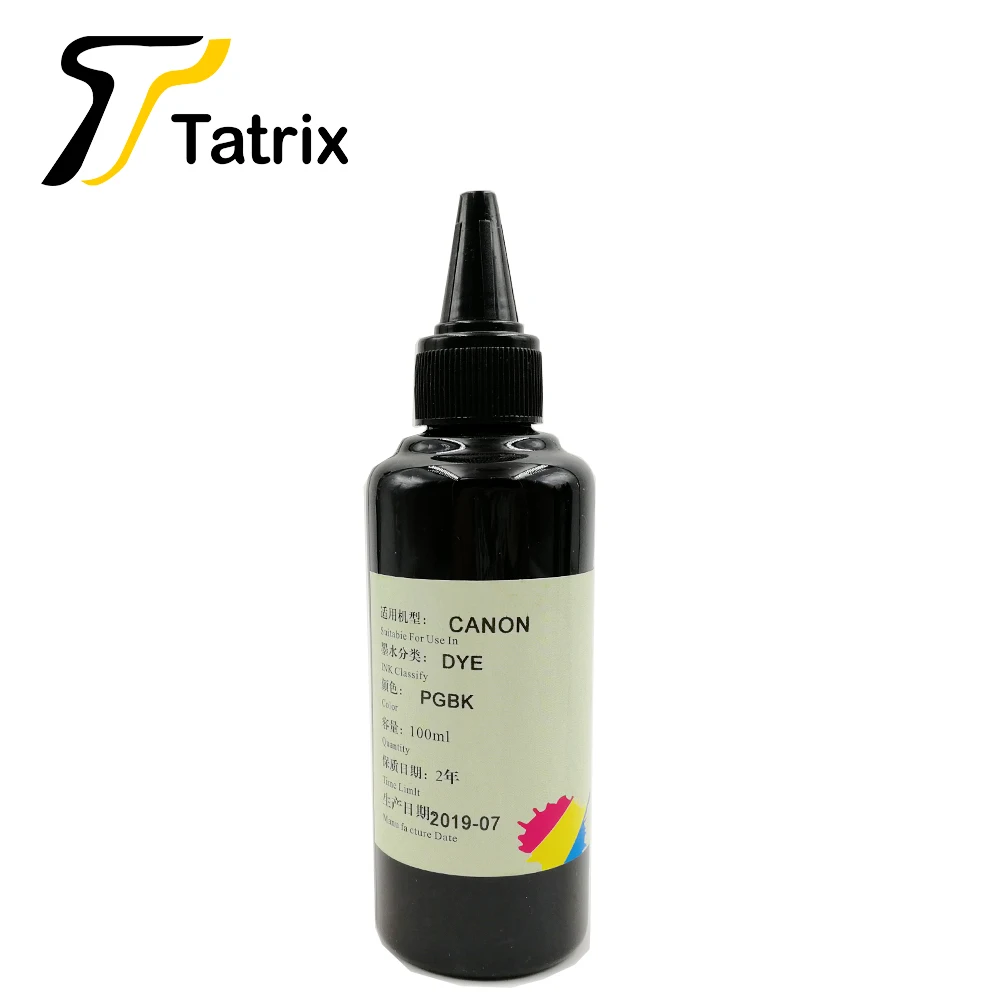 Imagem -02 - Tatrix Canon Série Recarga Tinta para Cartuchos Canon Tinta da Foto da Tinta da Tintura para Canon Desktop Impressora Tudo-em-um. 100ml pela Cor