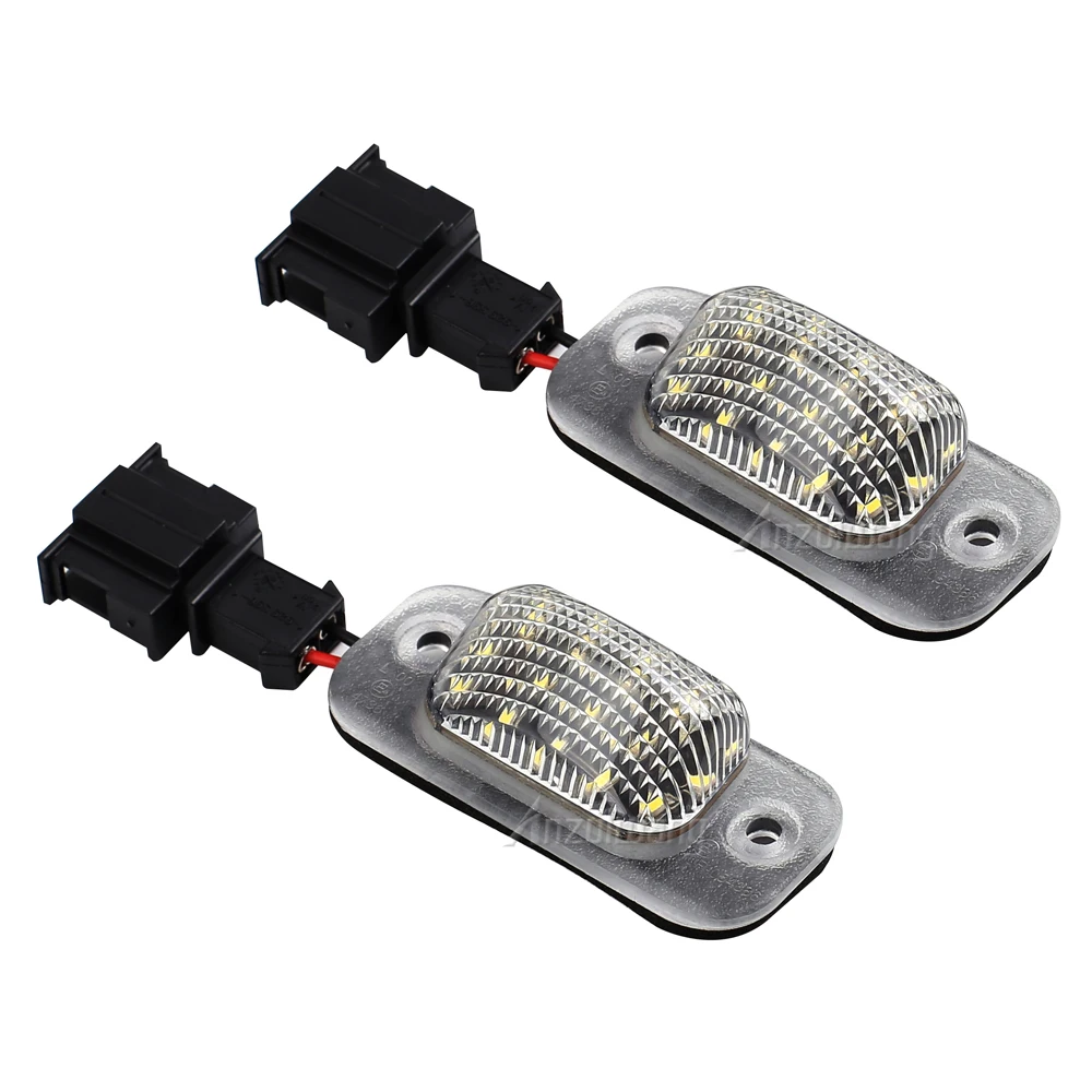 2Pcs Waterproof For VW Golf Mk3 Polo 3 Cabriolet Seat Ibiza Cordoba Vario 6K Error Free LED Number License Plate Lights Lamp