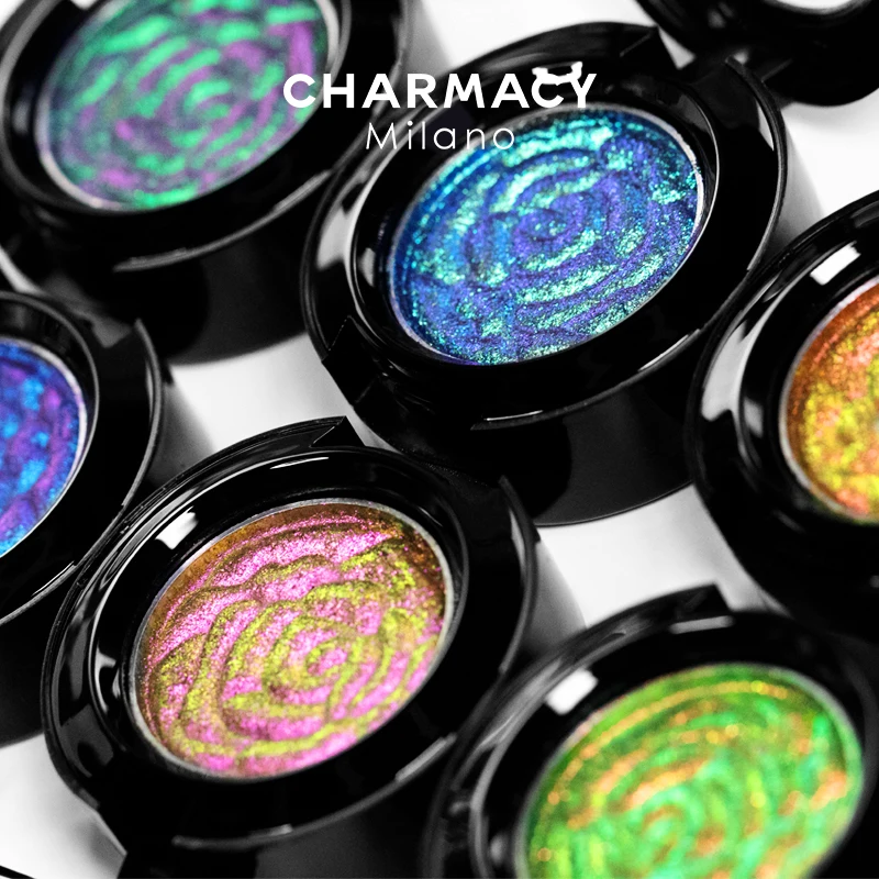 CHARMACY Chameleon Glitter Eyeshadow Single High Pigment Duochrome Shadow Palette Cosmetic Long Lasting Easy To Wear Makeup