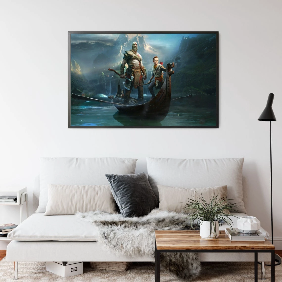 God of War 4 Video Game Canvas Poster Home Wall Painting Decoration (No Frame)