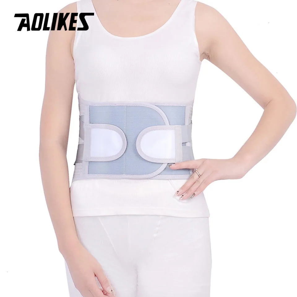 AOLIKES Orthopedic Tourmaline Self-heating Magnetic Steel Plates Waist Support Belt Men Women Lumbar Support Back Brace Belt