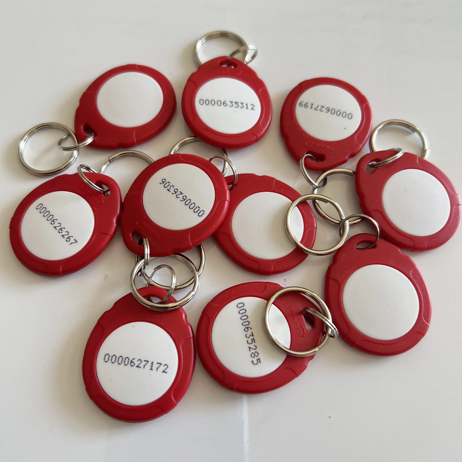 10 Stuks Rfid Tag 125Khz Proximity Rfid Card EM4100 TK4100 Keyfobs Deur Toegangscontrole Smart Card Kleur Id Key kettingen