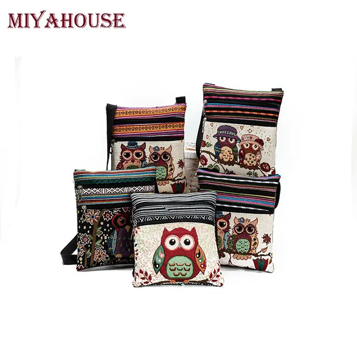 Small Shoulder Bag  Small Travel Bag  Girls  Travel Messenger  Bag Mini  Cute Owl  Cartoon Bag for Child Wholesale Lady