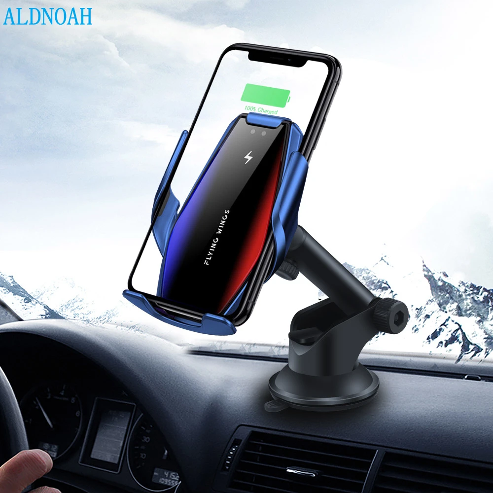 

15W Automatic Clamping Wireless Car Charger Mount For IPhone 12 11 XS XR X 8 Fast Charging Phone Holder for Samsung S21 S20