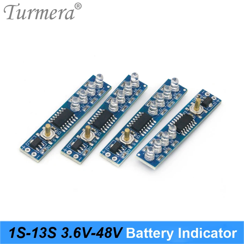 Turmera 1S 4.2V 4S 16.8V 10S 36V 13S 48V pojemność wyświetlacz moduł wskaźnik poziomu baterii na śrubokręt i rower elektryczny