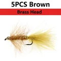 5pcs Brown brassbead