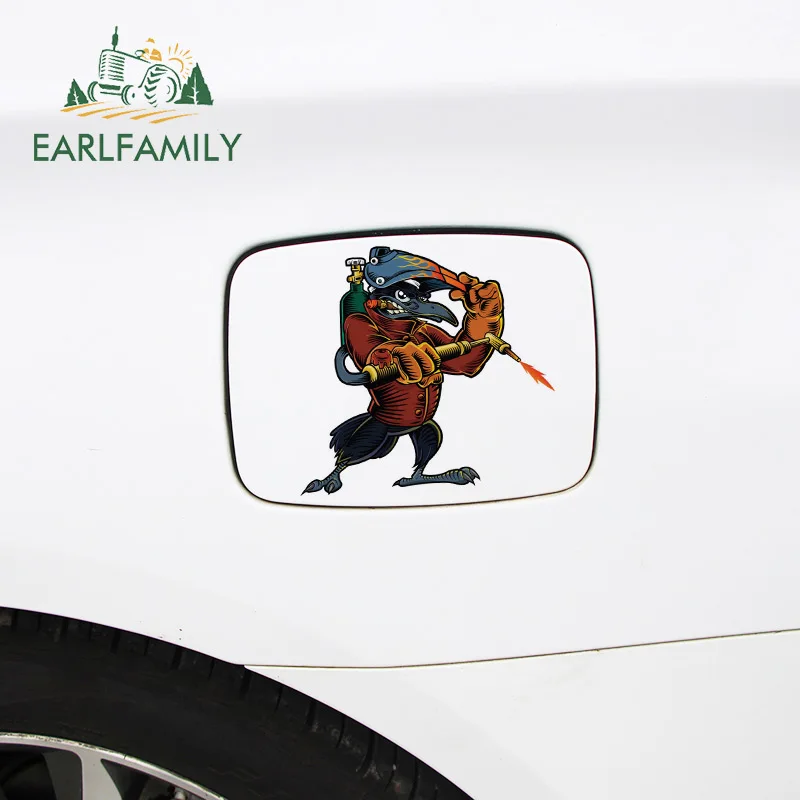 EARLFAMILY 13cm For Welder Helmet Bird Personality Creative Car Stickers Vinyl Material Decal Car Accessories Decoration