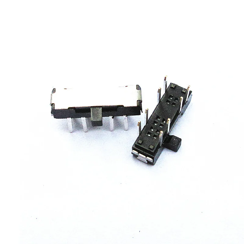 

100 шт., 500 шт., горячая новинка, мини-тумблер, скользящий переключатель, ручка 2 мм, 2P3T, боковой переключатель ВКЛ-ВЫКЛ-ВКЛ/ВКЛ 8PIN MSS23D18