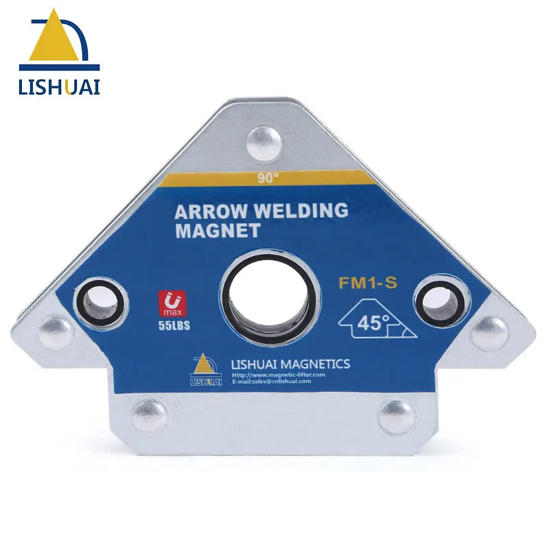 LISHUAI New 3''/4''/5'' Double Strong Arrow Welding Magnet/ Ferrite Magnetic Welding Holder 45/90/135 Angles 55LBS/110LBS/165LBS