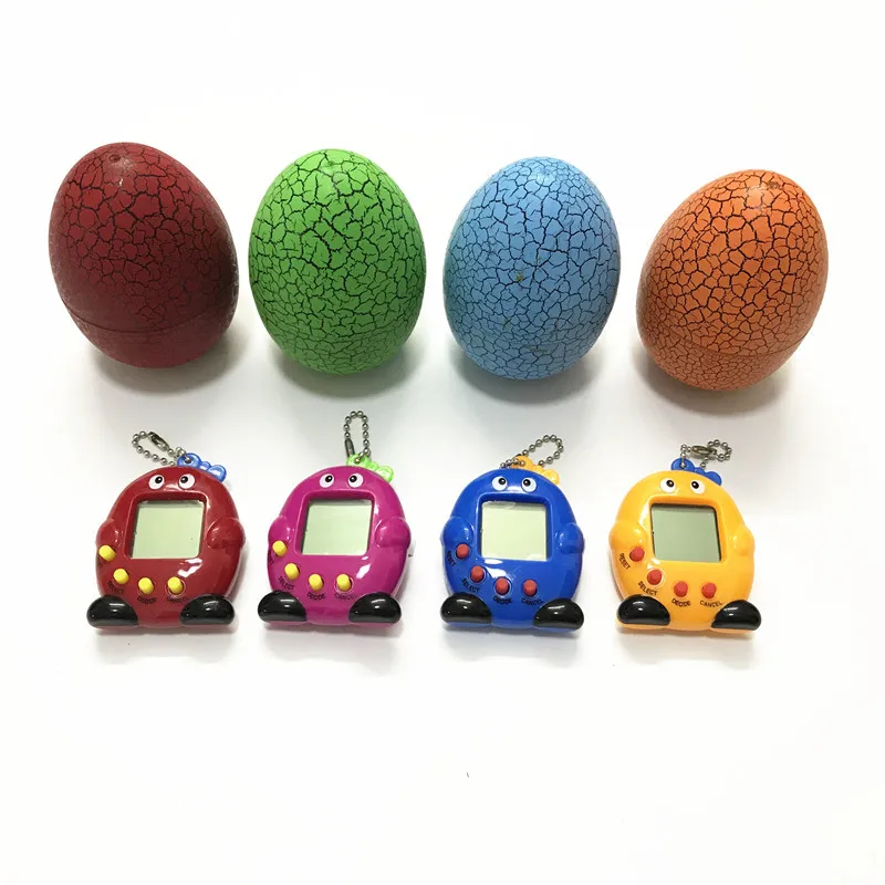 Cracked Dinosaur Egg Multicolor Virtual Network Digital Pet Game Toy Tamagotchi 90S Mini Electronic Pet Christmas Gift