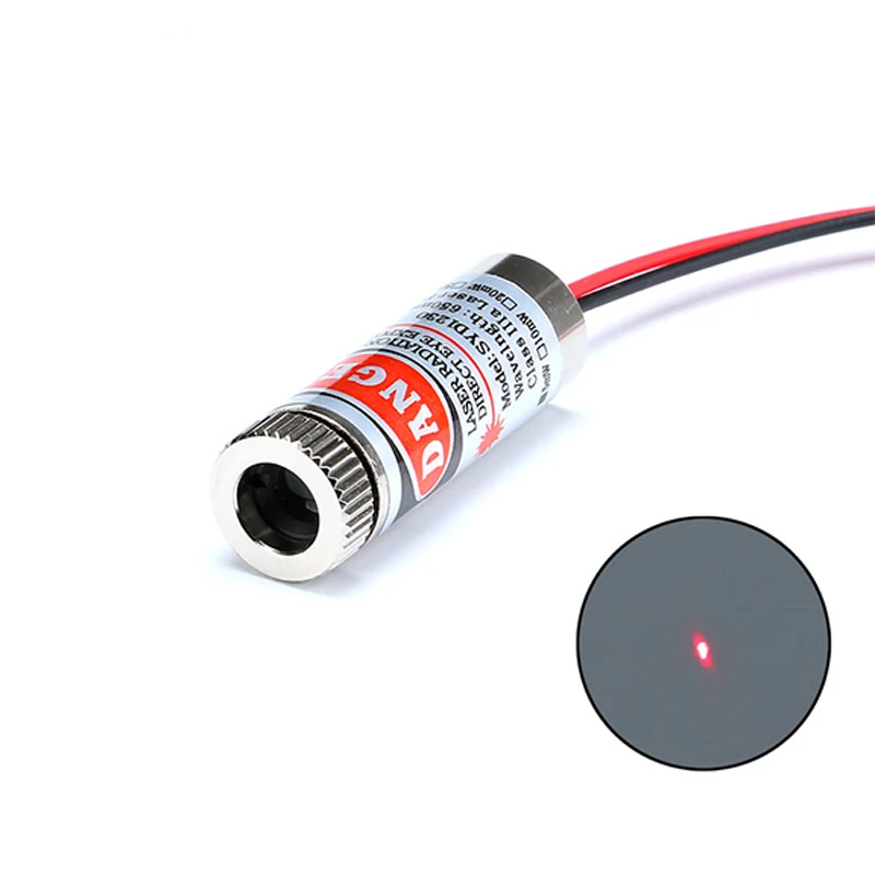 Adjustable Beam 650nm 5mW Red Point / Line / Cross Laser Diode Module Head Glass Lens Focusable Industrial Class 3-5V 12MM