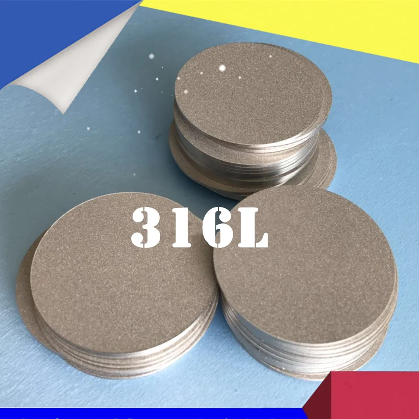 316L สแตนเลสสตีลแป้ง Sintered แผ่น2-160ไมครอน Aeration หัวสแตนเลสสตีลป้องกันการระเบิดแผ่น