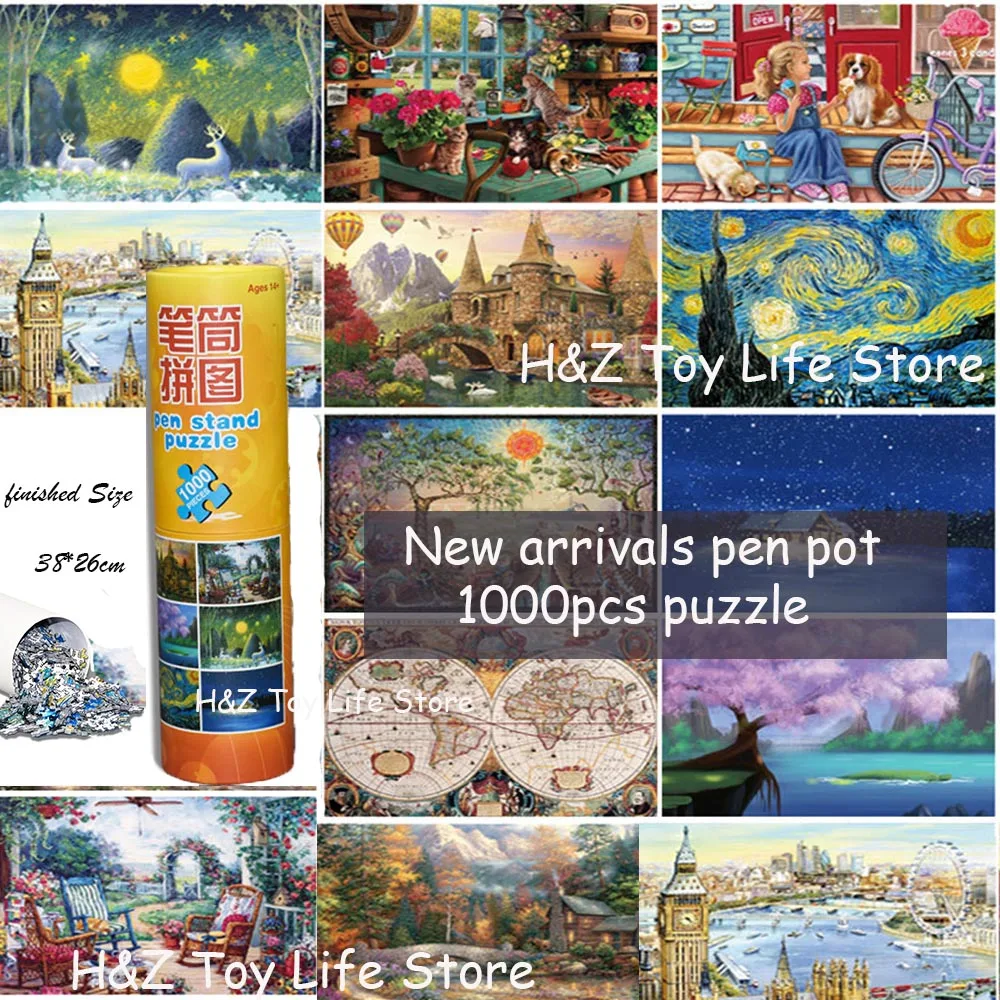 

1000 Pieces Jigsaw Puzzles Pen pot landscape Mini Puzzle New arrivals 1000pcs PuzzleToy for Kids/Adults Christmas Gift