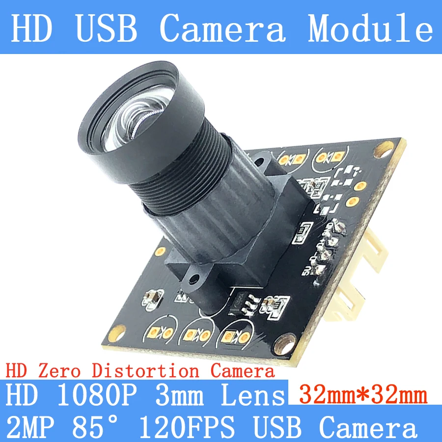 

2MP Full HD 1080P High Frame 640*480 120FPS Non Distortion Webcam OTG Support UVC USB Camera Module Android Linux Windows