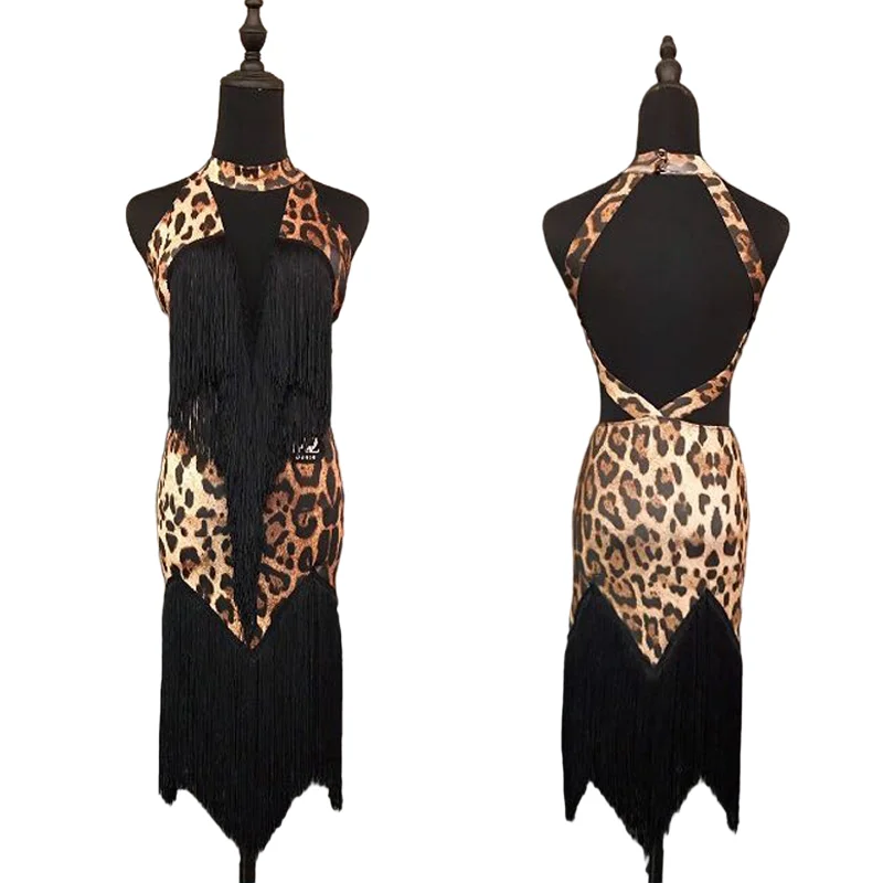 

Fringe Latin Dance Dress Women Stage Costume Sexy Summer Dress Designer Clothes Ballroom Dancewear Salsa Dancing Outfit JL2690