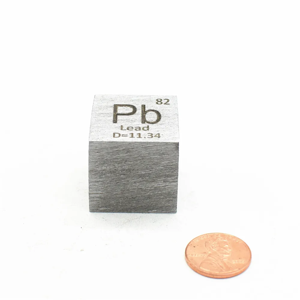 Cubo di piombo ad alta purezza 10x10x10mm / 1 pollice Plumbum Pb Heavy Metal Element per hobby di raccolta esperimento scientifico