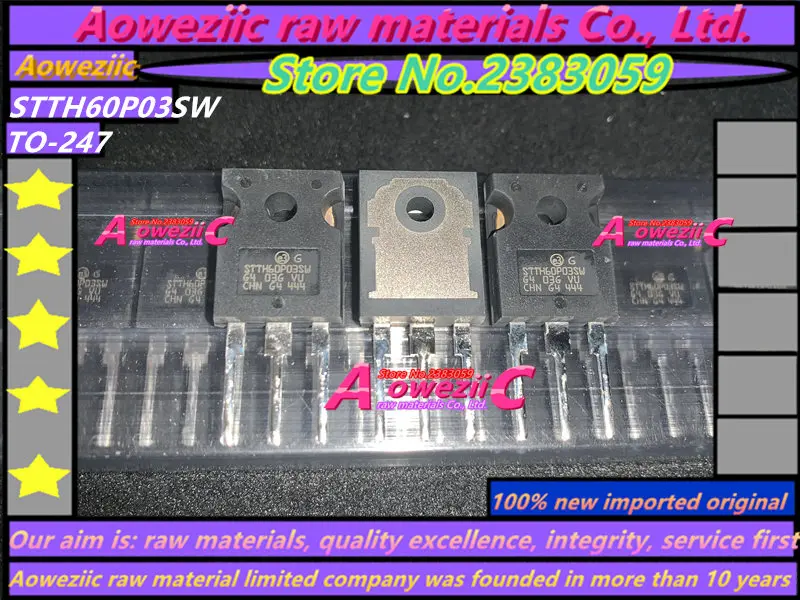 Aoweziic 100% ใหม่นำเข้าเดิม STTH60P03SW STTH60P03-247 Fast การกู้คืน Rectifier 60A 300V