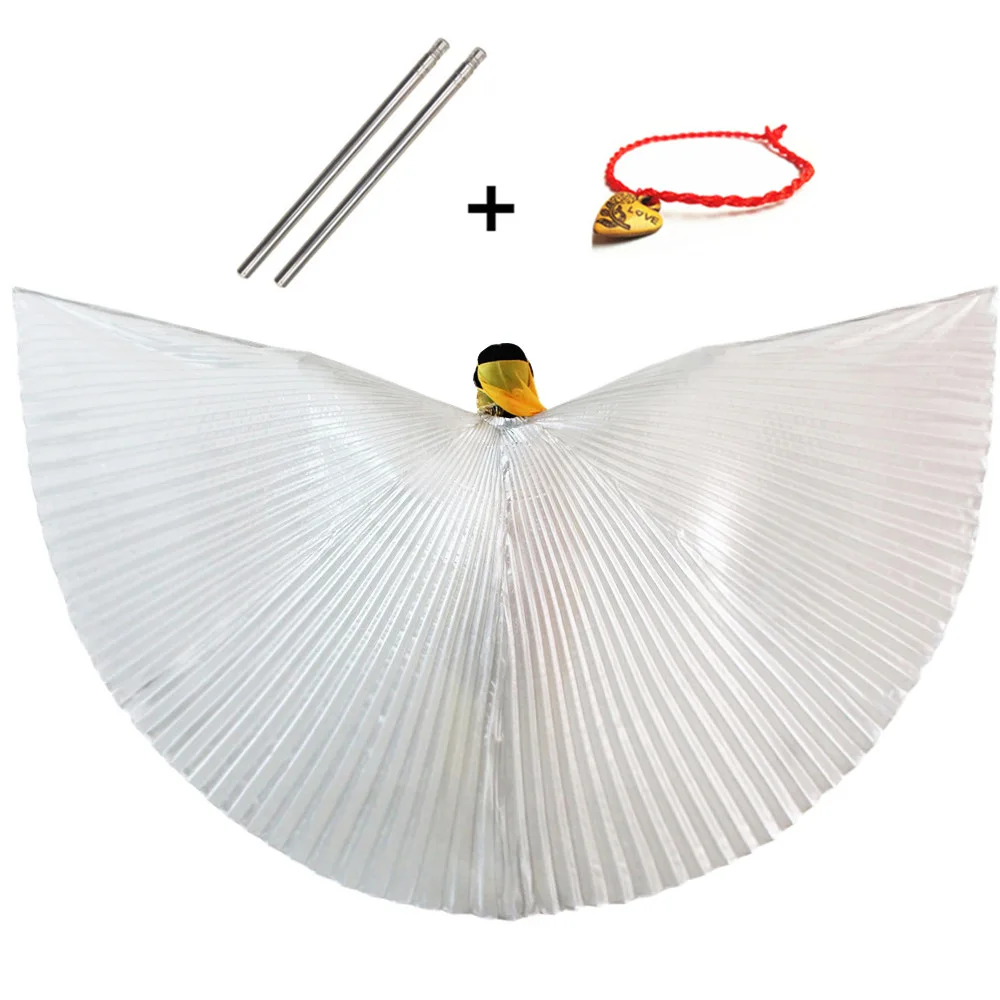 Bauchtanz Flügel Isis Flügel Bauchtanz Zubehör Bollywood Orientalische Ägyptische Stöcke Kostüm Erwachsene Kinder Kinder Frauen Gold – Detail 13