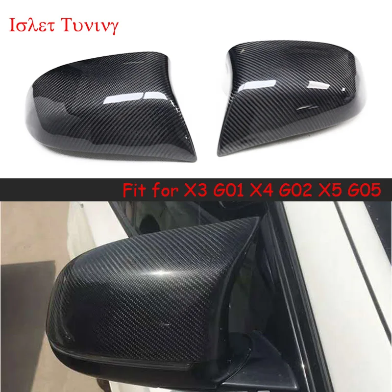 

G01 M look Carbon Fiber Mirror Cover for BMW X3 G01 X4 G02 X5 G05 Side Door Rearview Cover Caps 2018 2019 2020+