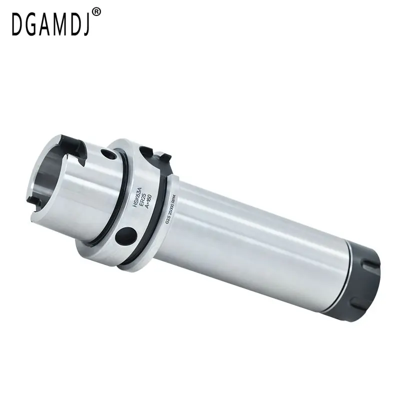 

High precision hsk63a er16 er20 er25 er32 Balancing speed G2.5 25000RPM high speed cnc tool holder hsk 63a er milling chuck