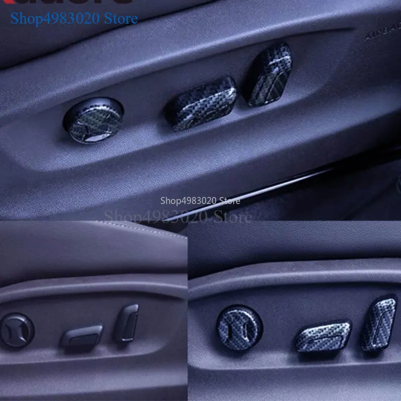 For Volkswagen Atlas Teramont 2017 2018 2019 Interior Chair Seat Button Adjustment Cover Switch Cover Trim Car Accessories 6pcs