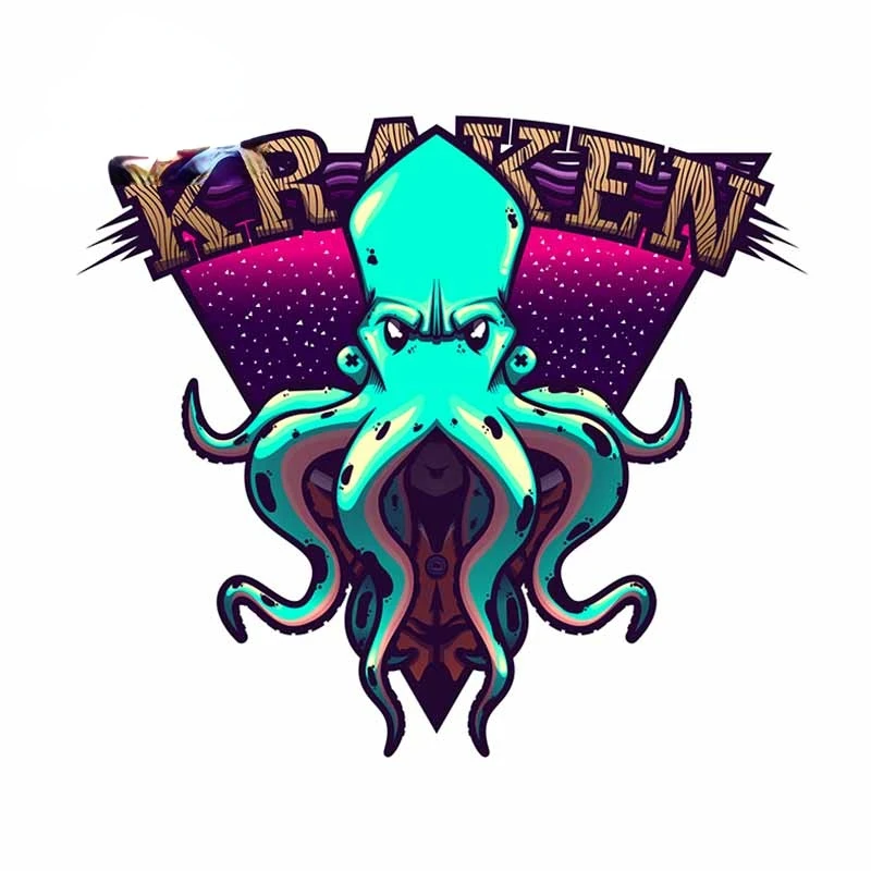 

Car Stickers 25cm X 25cm for Kraken Norwegian Refrigerator Waterproof RV Octopus Cartoon Decal for Bumper Surfboard Decals