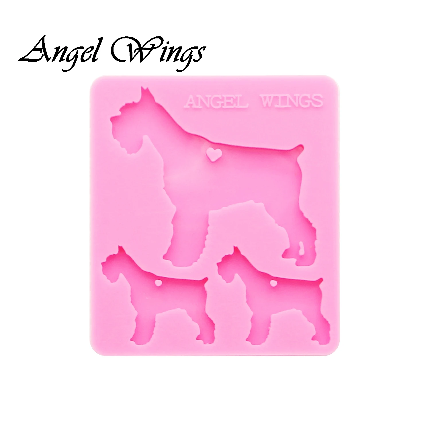 Shiny New keychain dog family mama/baby Silicone Molds DIY Jewelry Making Silicone Epoxy Resin Mold Custom mould DY0126