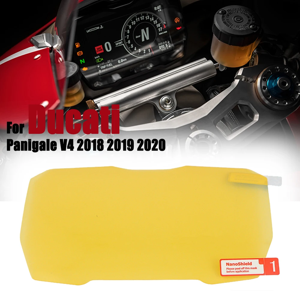 For Ducati Panigale V4 V4S 2018 2019 2020 Motorcycle Speedometer Instrument Cluster Scratch Protection TPU Film Screen Protector