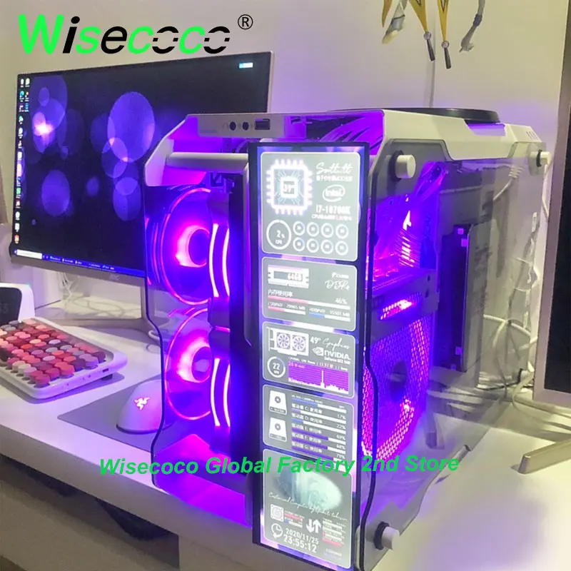 Wisecoco 12.6 inch1920x515 IPS touch screen with driver suitable for PC Aida 64 display Shelves Booking System display