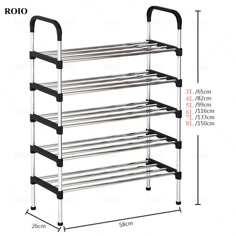 NEW Simple Shoe Rack Handrial Sturdy Removable Hallway Shoe Rack Space-saving Organizer Stand Holder Home Furniture Shoe Cabinet