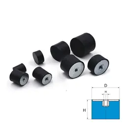 4Pcs M4 M5 Single Female Thread Rubber Shock Absorbers Anti Vibration Isolator for Air Compressors Water Pump Welding Machine