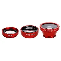 Phone Camera Fish Eye Lens 3 in 1 10X Macro Wide Angle 4K HD-compatible Phone Camera Lens Phone Zoom Lens