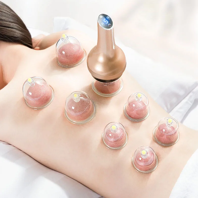 Electric Anti Cellulite Gua Sha Body Massage Relax Heating Vacuum Cupping Suction Device Health Care Back Neck Massager