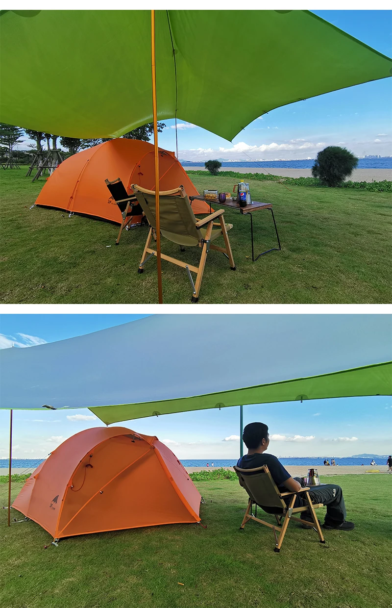 3F UL GETRIEBE Qingkong 4 Person 4 Saison 15D Camping Zelt Im Freien Ultraleicht Wandern Rucksack Jagd Wasserdichte Zelte – Detail 15