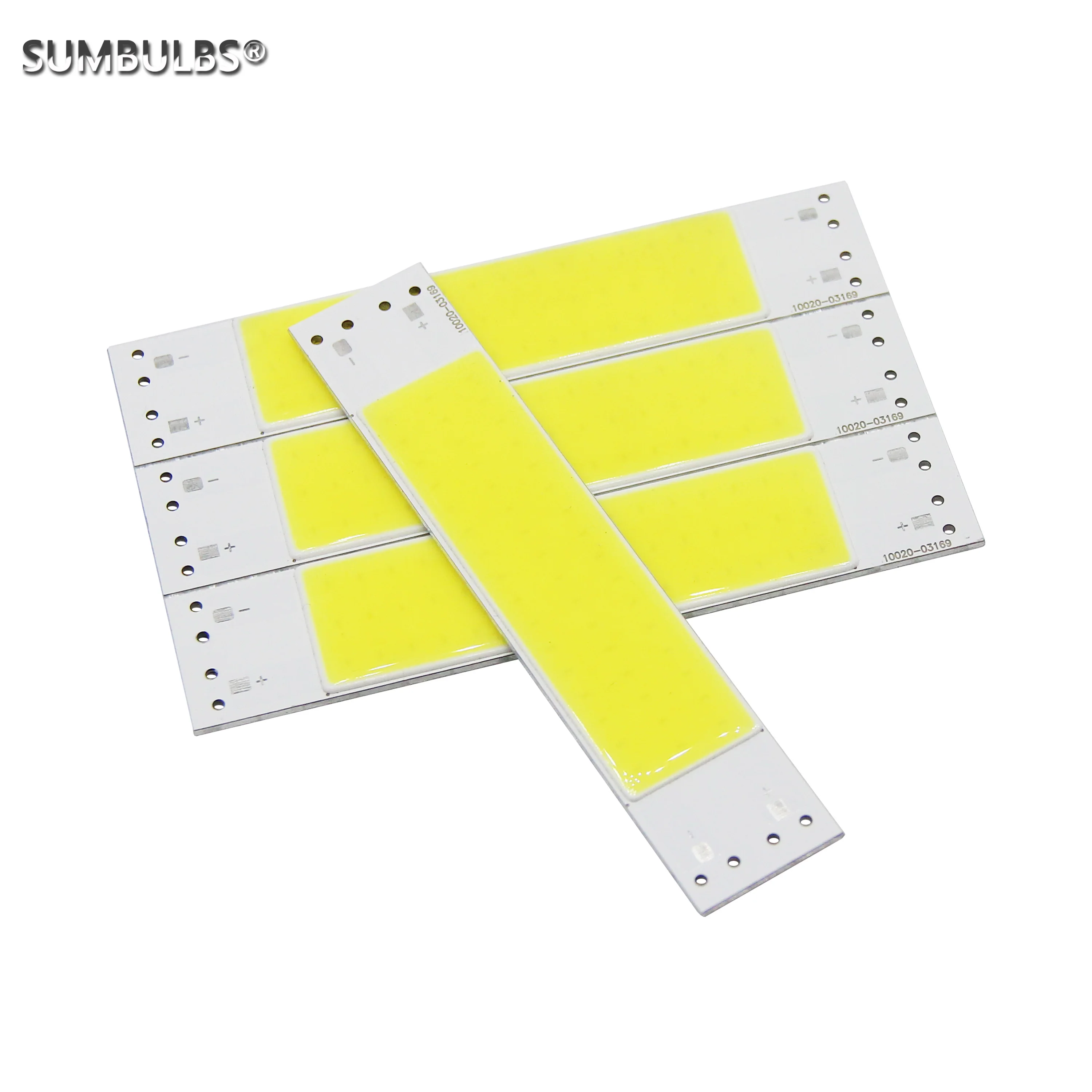 SUMBULBS DC 9V COB Modules Hard Strip Bar LED Bulb Light Source 10x2cm 5W for Desk Table Warm Cold White DIY Lamp