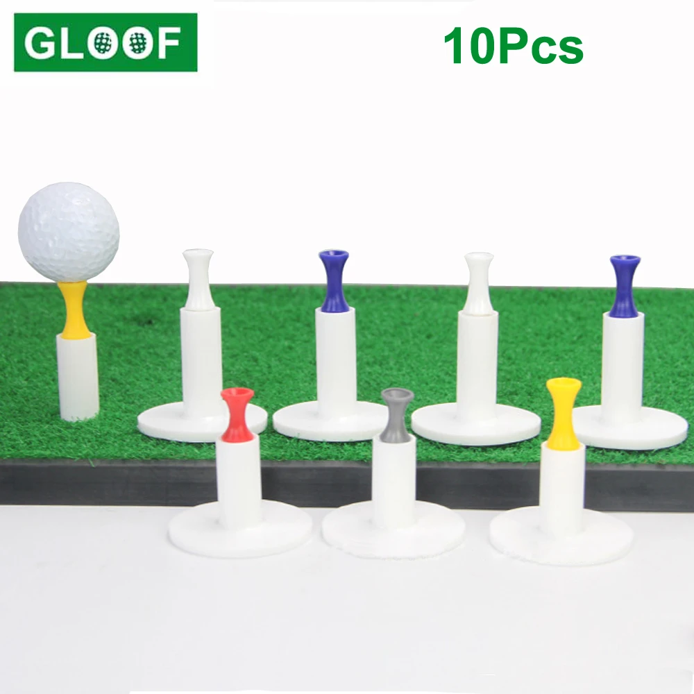 10Pcs Durable Rubber Golf Tee Holder Golf Tees Plastic Mat Golf Ball Holder Beginner Trainer Equipment