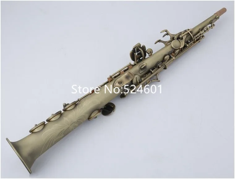 Popular Japan Saxophone Soprano KSS-902  Bb Retro sax Antique copper Musical instrument High Quality With Case All Accessories