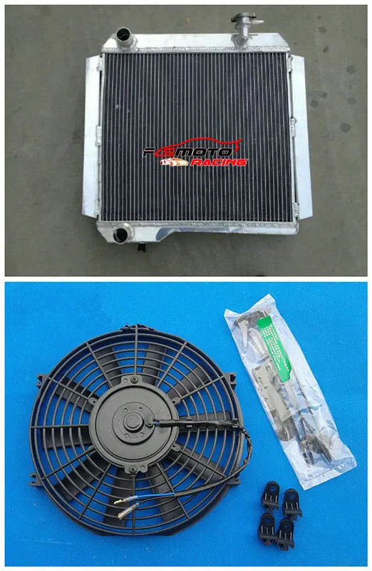 

All Aluminum Radiator + Fan Cooling For TOYOTA LAND CRUISER BJ42 BJ43 BJ44 BJ45 BJ46 3B 3.4L DIESEL MT Manual