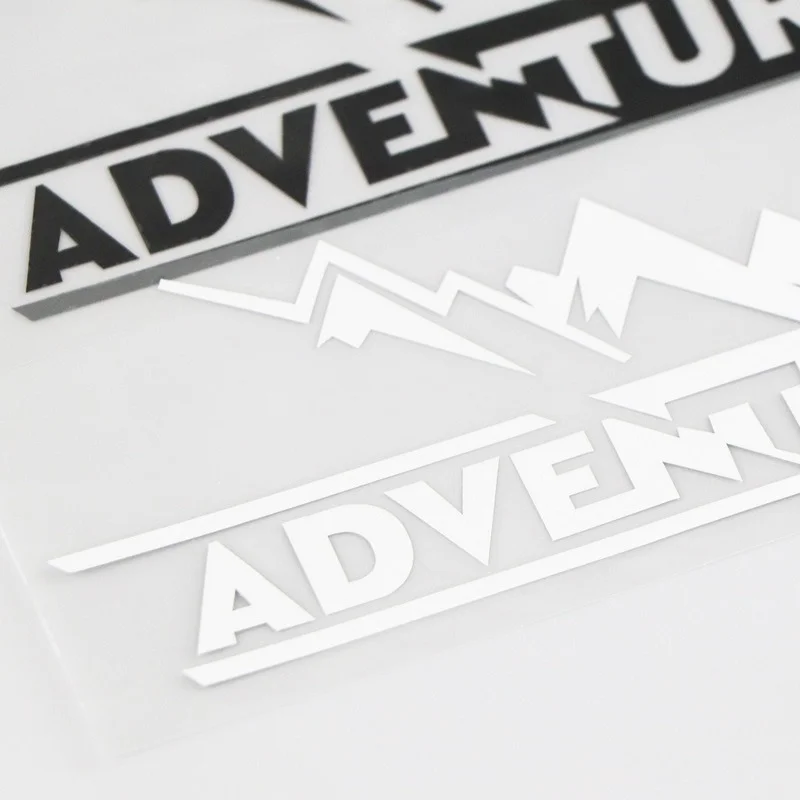 Black/Silver ADVENTURE Vinyl Decal Car Sticker Modern Art Fashion Cartoon 16X6.1CM