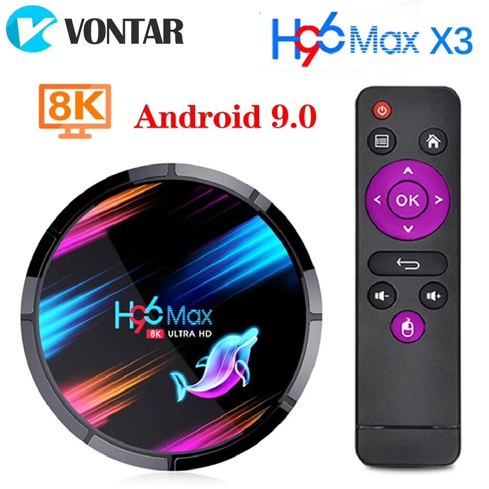 

4GB 128GB H96 MAX X3 Smart Android TV Box 9.0 64GB 32GB Amlogic S905X3 Quad core Wifi 8K H96MAX X3 TVBOX Android Set top box