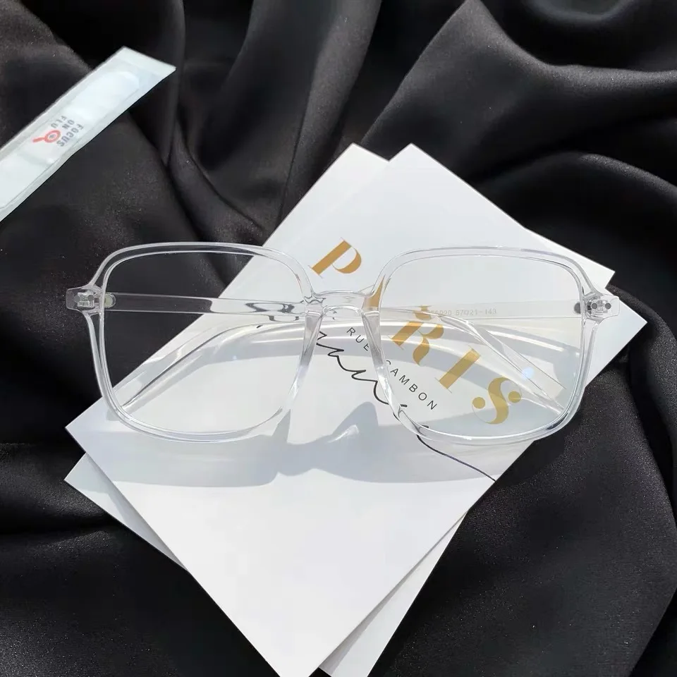 Quadratische übergroße schwarze Brillengestelle Markendesigner Anti-Blau-blockierende Computer-Brille Dioptrien-Myopie-Brille -1,0 bis -4,0 – Detail 4