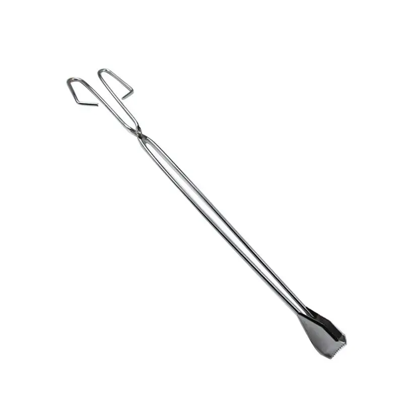 1PC Stainless Steel Pick Up Tool Long Garbage Clip Scissor Shape Portable Tongs Barbecue Accessories Outdoor Gadget (60cm)