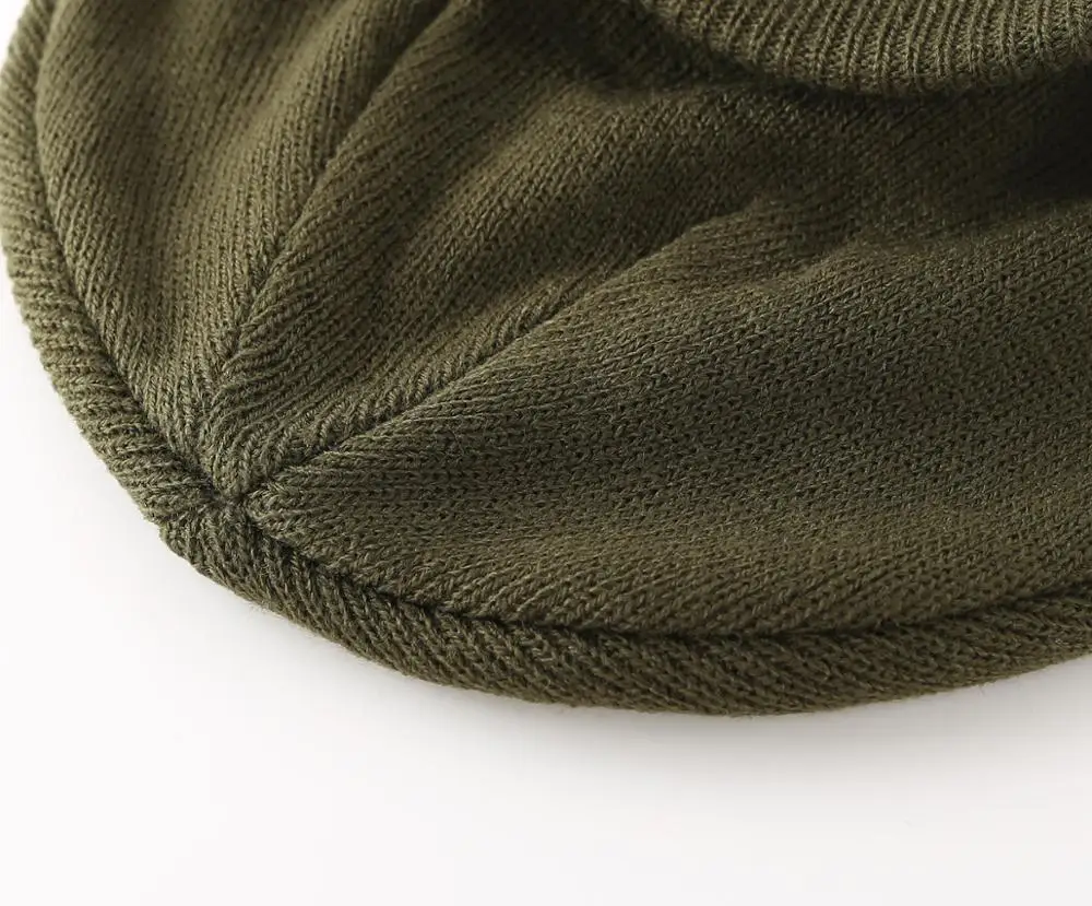 Connectyle Men\'s Fashion Winter Beanie Hat with Brim Warm Double Soft Knit Cuff Beanie Cap Winter Outdoor Accessories