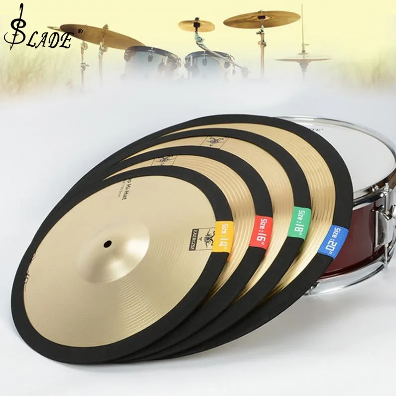 14/16/18/20 Inch Cymbal Mute Circle Ring Drum Set Hi-Hat Practice Silencer Pad Sound Stop Band Instrument Accessories