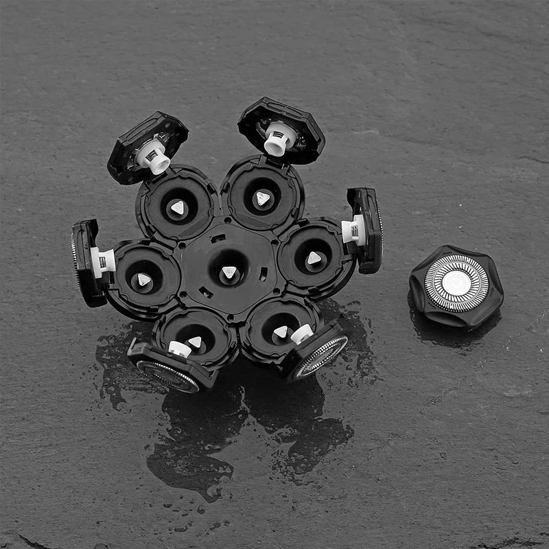 7 شفرات حلاقة استبدال رئيس 7D ماكينة حلاقة بشكل مستقل 7 القاطع العائمة شفرة ل أصلع الحلاقة الكهربائية الفولاذ المقاوم للصدأ شفرة فولاذية