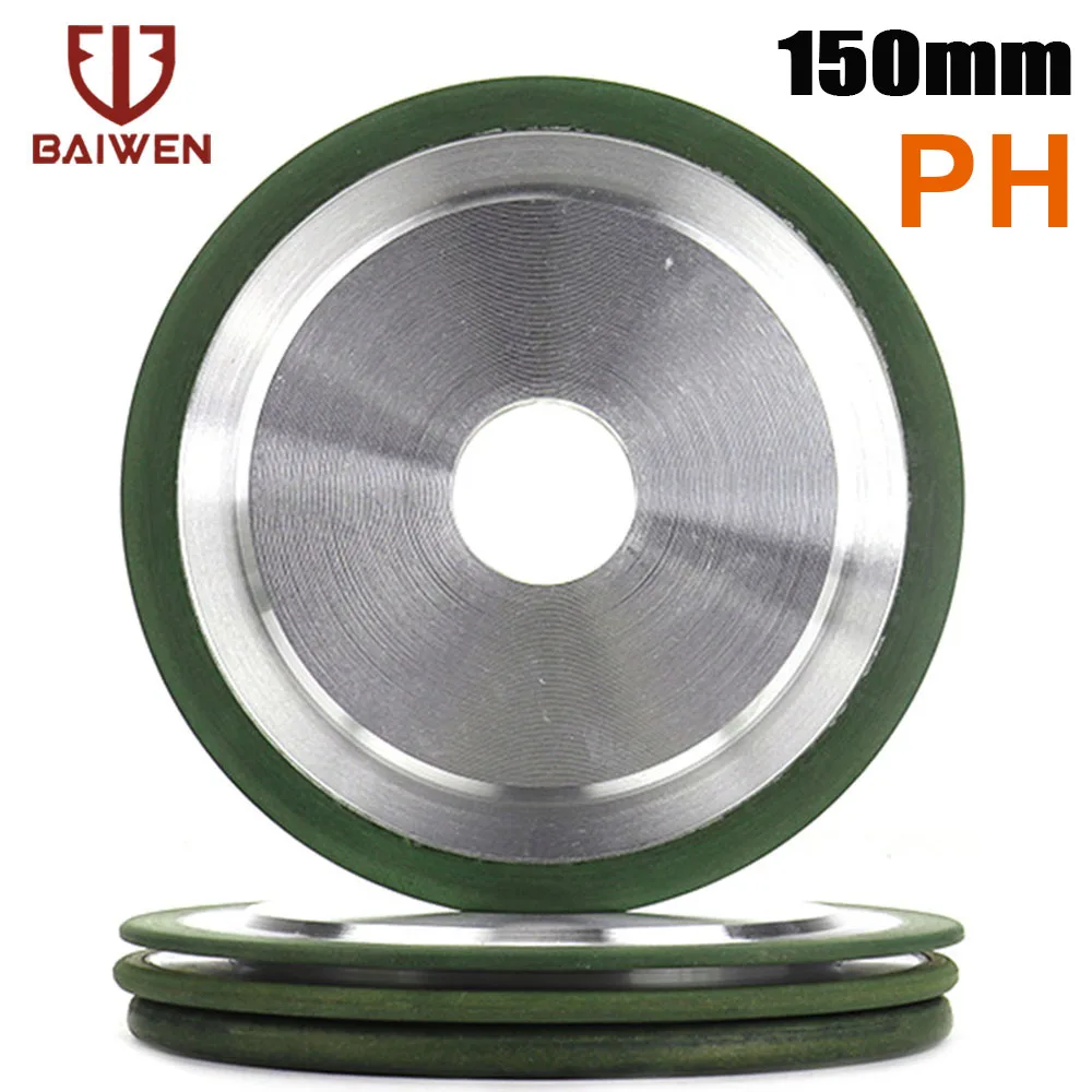 6 Inch Arc Edge Diamond Grinding Wheel Abrasive Flat Discs for Tungsten Steel Milling Cutter Power Tool R1 R1.5 R2 R3 R4 R5