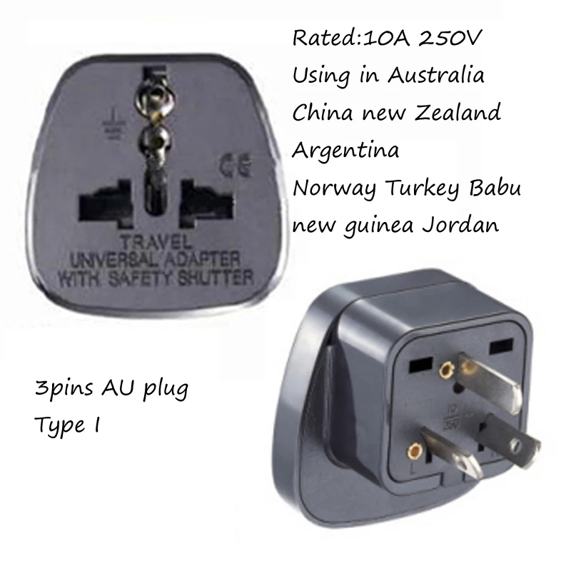 1 Stück Universal Amerika Europa Kr AU EU zu US UK USA Steckeradapter Südafrika Indien Adapter Italien Schweiz Reiseadapter – Detail 6