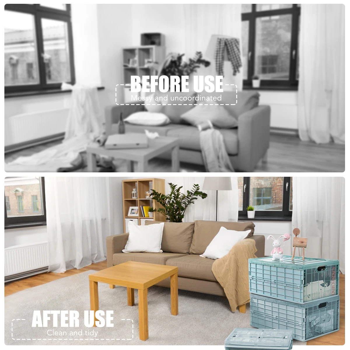 Collapsible Plastic Storage Box, Toy Box, Folding Sundry Storage Basket, Utility Cosmetic Container, Desktop Hard Tool Boxes