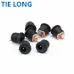 10/5/2Pcs DC-022 5.5x2.1mm DC presa di corrente spina Jack connettori cc foro tondo vite dado interfaccia montaggio a pannello DC022 5.5-2.1